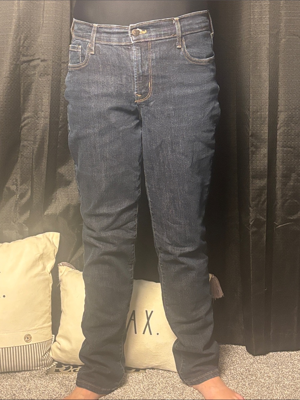 Old Navy Women's Dark Indigo Straight Jeans